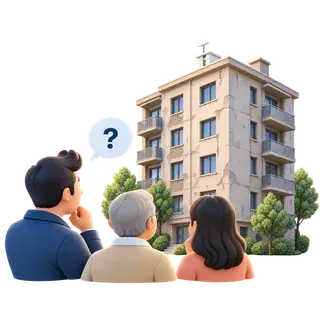 Eski binasını değerlendiren apartman sakinleri